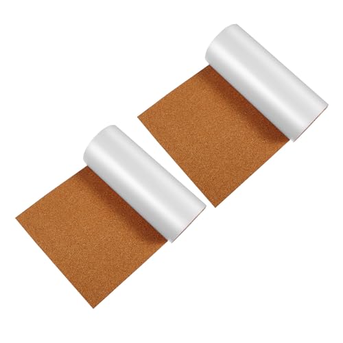 UKCOCO 2 Rollos Corcho Autoadhesivo Tablero Flexible para Manualidades Pizarras y Organización de Paredes Oficinas y Hogares
