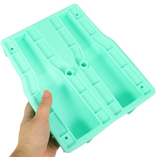 Molde de silicona para cubos de hielo grande verde miniatura 6
