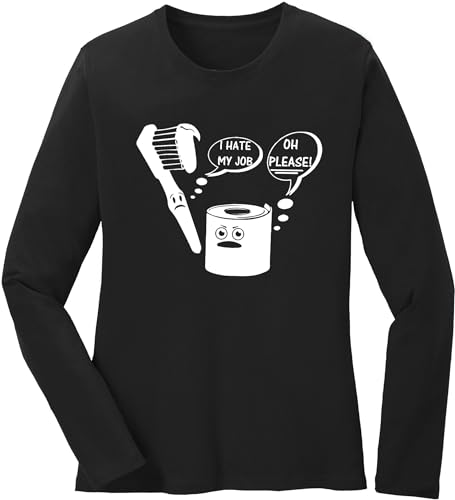 Image of I Hate My Job Toothbrush Toilet Paper Funny Top Toothbrush Toilet Paper Humor Graphic Cotton Tee Adult Youth Tall Men Women