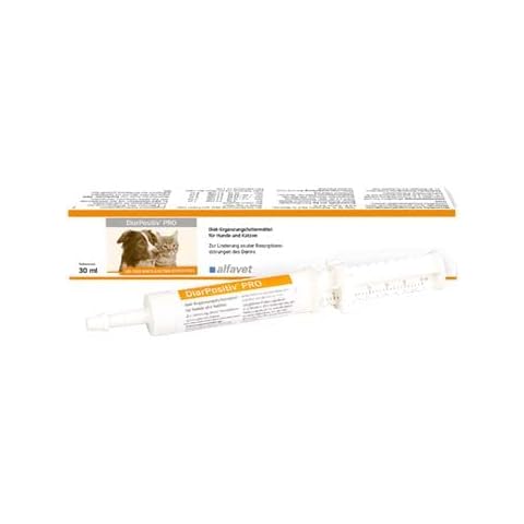 Alfavet DiarPositiv PRO, Diät-Ergänzungsfuttermittel, Paste für Hunde und Katzen, Linderung bei Durchfall, 30ml Injektor Cover