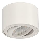 EDO Aufbaustrahler Aufbauleuchte ZALDA OV White Deckenleuchte Aufputz rund weiß Strahler Deckenlampe Aufbau-lampe Downlight aus Aluminium Aufbauspot EDO777451
