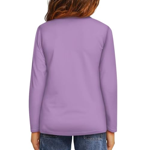 Image of Girls Long Sleeve T Shirt Cute Cartoon Crewneck Shirt for Kids 3-16Y Fall Winter Clothes