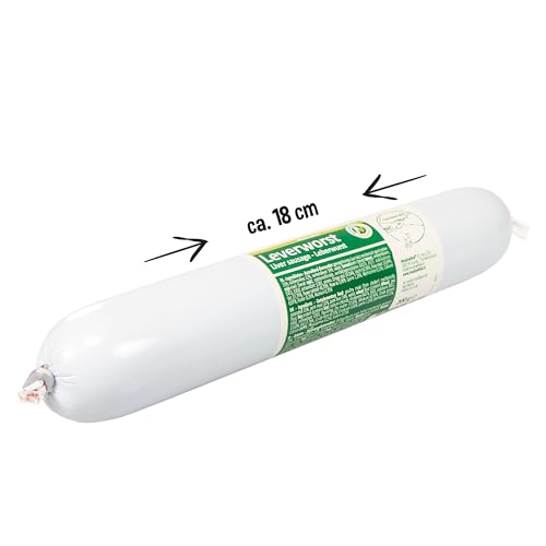 Schecker Hundesnack - Hunde Leberwurst 5 x 200g - Hundewurst mit Hühnerfleisch
