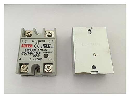Relais statique SSR-80DA 80A lot de 10 pièces commande 3-32VDC pour chauffage et automates