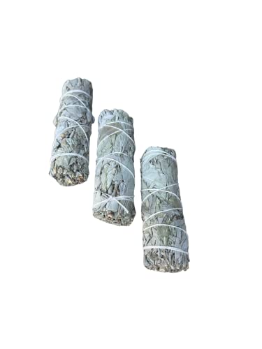 White Sage 3-Pack Of 4-Inch Sticks, Perfect For Home Cleansing, Meditation,Smudging Rituals. Sourced Sustainably For A Conscious Choice.cleansing Power Of Organic #TOP3