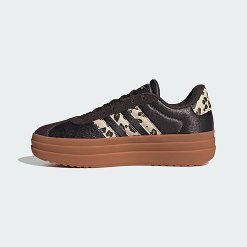 Image of adidas Womens Vl Court Bold Lace Up Sneakers Shoes Casual - Pink