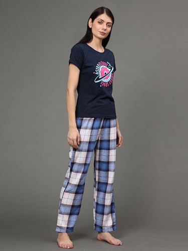 Image of B STORIES Women's Cotton Pyjama Set | Comfort and Relexed Nightsuit for Ladies