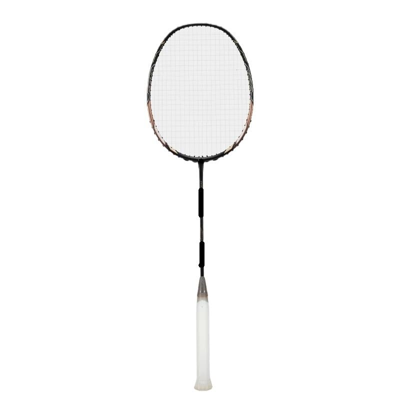 Badminton Set Raqueta de bádminton Attack Racket Black Gold, Individual, Carbono, Profesional