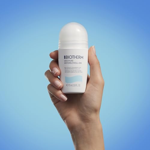 Biotherm Deo Pure Invisible 48h Deo Roll-On, Anti-Transpirant für Damen, Wirksamer Schutz vor Schweißgeruch für empfindliche Haut und alle Hauttypen ohne klebende Rückstände oder Flecken, 75 ml