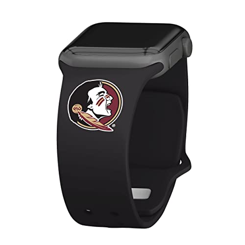 Affinity Bands Florida State Seminoles Silicone Sport Band compatible with Apple Watch (42/44/45mm Black)