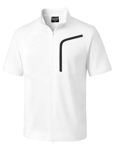 M MAELREG Golf Mens Jackets Lightweight Quickly Dry Stretch Hiking Performance Short Sleeve Jackets for Mens