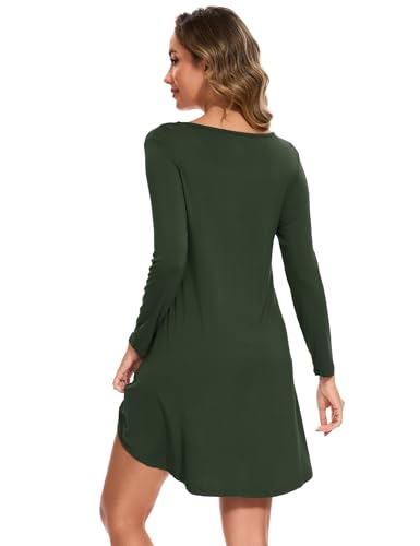 Image of GYS Womens Bamboo Viscose Nightgown Super Soft Lightweight Night Shirts for Sleeping