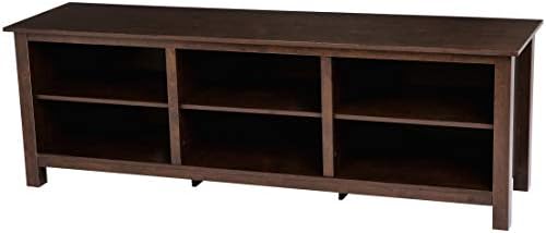 Rockpoint Argus 70-Inch Wood TV Stand Media Console, Acajou Brown