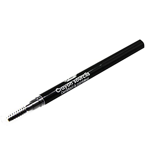 Glam’Up Paris - Crayon à Sourcils Waterproof - Rétractable - Combleur - Ultra-fin - Longue Durée - Imperméable et à Double Extrémité - N°03 - Noir