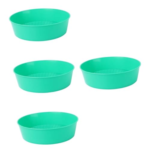 IWOWHERO Cedazo De Jardinería Plástico Verde 4 Piezas para Filtrar Suelo y Compost, Herramienta Compacta Multifuncional para Jardineros, Duradero y Resistente para Plantar y Cultivo