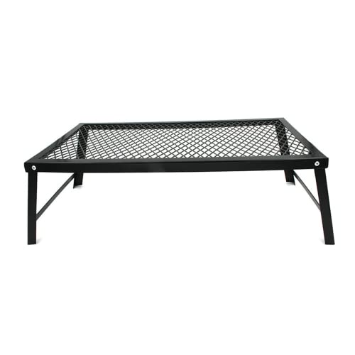Table de stockage de barbecue pliable noire pour camping - 2