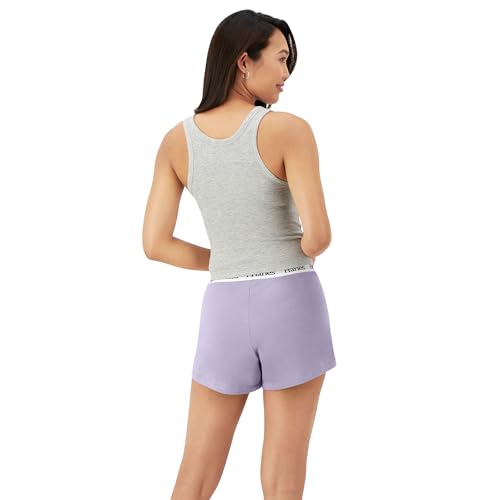 Image of Hanes Women's Originals Comfywear Rib Crop Tank and Sleep Shorts, 2-Piece Set