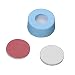 Microliter 11-0053G-B Snap Cap with PTFE/Silicone Septa, Green, 11 mm Cap Size (Pack of 2000)