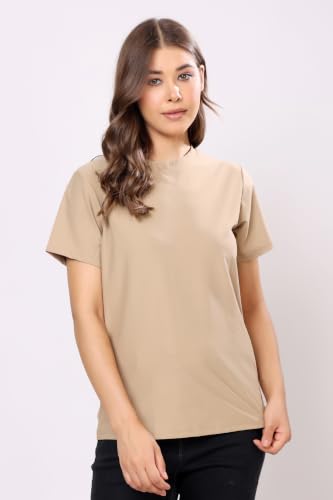 Image of London Hills tops for woman | tshirt for woman | t shirt for womans| tops for women western | western tops for woman's | women t shirt | women tees | gym tshirt for women workout | t shirts Round Neck