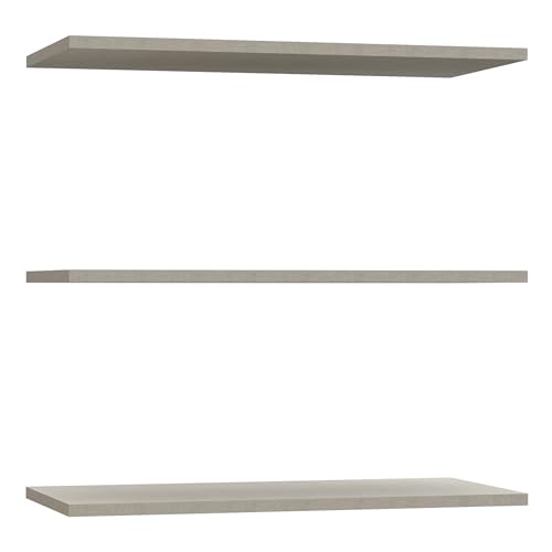 Forte GLENKEEN Einlegeböden 90, Zubehör für GLENKEEN Schränke, 3-er Set, Holzwerkstoff, Textilnachbildung Grau, 87,1 cm breit x 42 cm hoch x 2,2 cm tief Forte GLENKEEN Einlegeböden 90, Zubehör für GLENKEEN Schränke, 3-er Set, Holzwerkstoff, Textilnachbildung Grau, 87,1 cm breit x 42 cm hoch x 2,2 cm tief