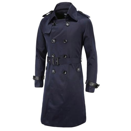 Manteau homme double boutonnage long avec ceinture classique JXQXHCFS