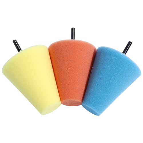 Holibanna Tampons Éponges De Polissage Coniques Lot De 3 Pour Polissage Voiture, Entretien Automobile, Finition Précision, Usage Professionnel