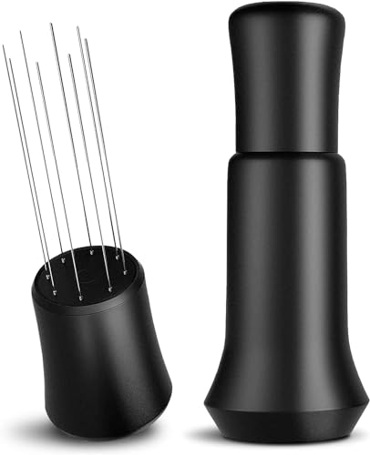 KYONANO WDT Distribution Tool - Espresso Coffee Stirrer - 0.35mm 8 Needles Espresso Stirrer - Aluminum Alloy Handle - Fingerprint-Proof - 100% Metal Made - WDT Tool Espresso