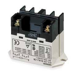 G7L-2A-BUBJ-CB AC100/120, Power Relay 100/120VAC 25A DPST-NO(52.5x34.5x49) mm Bracket