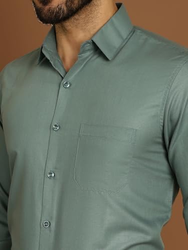 Image of Indian Needle Men's Solid Regular Fit Shirt