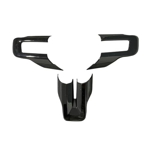 Steering Wheel Logo Sticker para Ford Mustang 2015 2016 2017 2018-2023, Pegatina con Emblema Central para Volante de Coche Emblema Escudo 3D Logo Adhesivo,Black