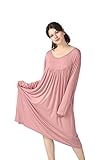 BANLUX Damen Nachthemd - 3Xl-7Xl Damen Nachthemd Lose Nachtkleid Modal Baumwolle Hauskleidung Frühling Herbst Langarm Nachtwäsche Nachthemden 100Kg Wear,Style C,7XL