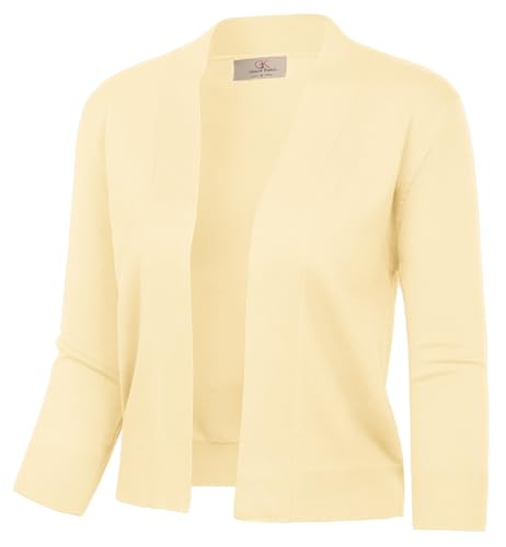 Image of GRACE KARIN Women Cardigan Sweaters Lightweight Knit Cropped Cardigans Trendy 3 /4 Sleeve Shrug Bolero S-3XL