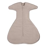 HALO Sleepsack SwaddleStretch, Arms Up or Extended Arms, Newborn Baby Swaddle, 0 – 3 Months, 0.5 TOG, Mushroom