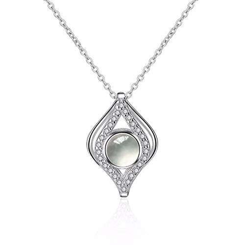 Beydodo Collier en argent Sterling 18 pouces Femmes Nano Pierre 100 - 0
