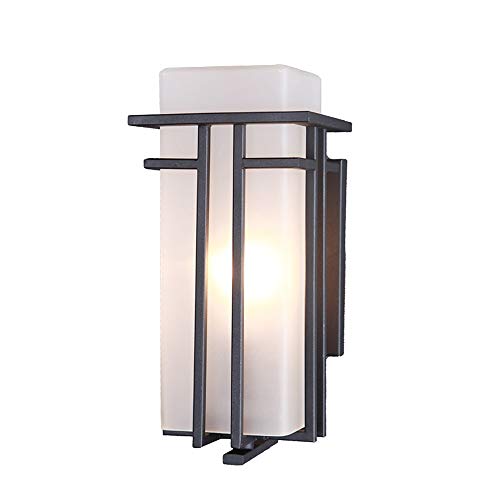 Lampe suspendue murale LED extérieure étanche en verre et aluminium pour un jardin victorien chic