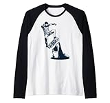 Skateboarder Mit Weißer Hai Skater Raglan