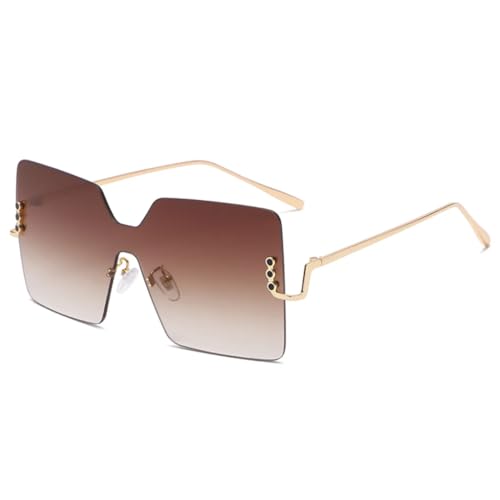 Lunettes de soleil rétro sans monture finis les maux de nez avec le style dégradé