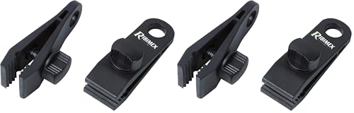 Ribimex PRBOVX4 Set di 8 Occhielli a Pinza, Nero