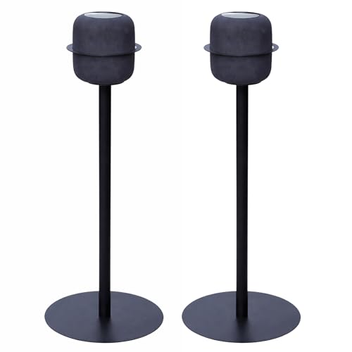 Play With NoBox Speaker Stand for Apple HomePod & HomePod 2, 37-Inch Floor Stand with Built-in Cable Management, Powder-Coated Steel, Sleek Modern Design, Secure Precision-Fit Ring