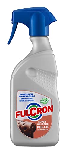 FULCRON Super Pulitore Pelle Nutriente 500 ml, Trattamento 3 in 1 con Oli Cosmetici e Costituenti Cerosi Pulisce, Idrata e Protegge Tutti i Tipi di Pelle, Previene Screpolature e Profumo Gradevole