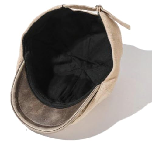 Casquette plate de qualité supérieure noire design rétro chic finitions soignées - 7