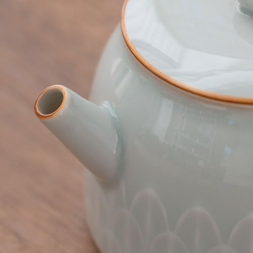 Tetera de cerámica moderna y simple para hogar con juego de té Kung Fu individual 6