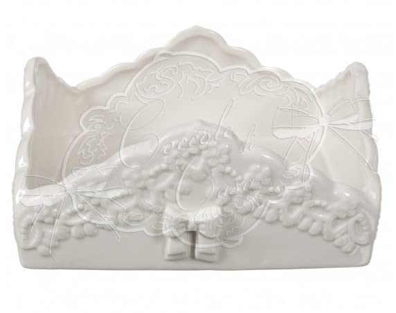 Tescoma Fancy Home Stones Porta Tovaglioli In Ceramica Smaltata Grigio - Design Ispirato Ai Sassi Zen - 12,5 X 6 X 6,5 Cm