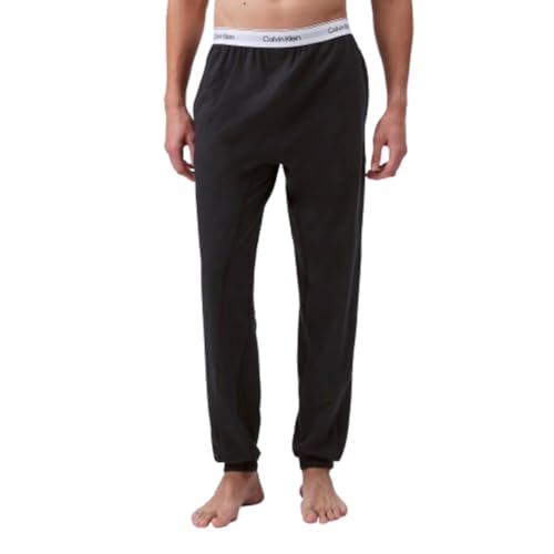 Calvin Klein Modern Cotton Lounge Joggers Pantaloni Pigiama, Nero, Large