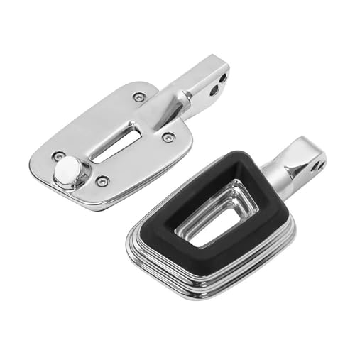 Repose-pieds arrière pour passager de moto finition argent haut de gamme Softail
