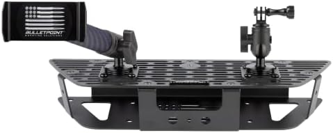 Bulletpoint Metal Dash Mount Phone Holder & Action Camera Mount Compatible with 2019+ Chevrolet Silverado GMC Sierra Multi-Device Dash Mount with 20mm Ball System (RubiGrid Mount)