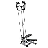 Artudatech Fitness Workout Exercise Air Stair Stepper Machine Cardio Equipment + Handle Bar Multi-Function Mini Stepper Exercise Stepper Machine with Adjustable Twist Table Space Saving for Home