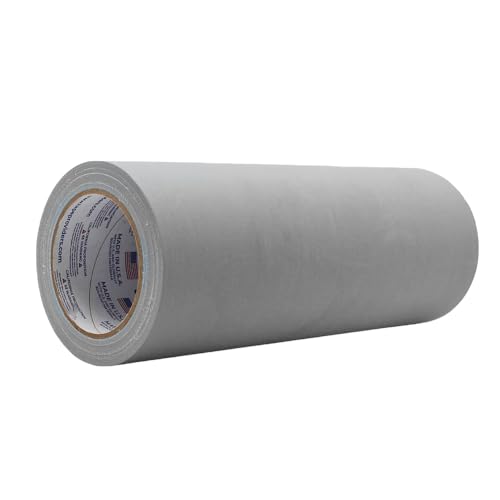 Image of WOD GTC12 Gaffer Tape, Gray Low Gloss Finish Film, 12 inch x 60 ft. (Pack of 4) Residue Free, Non Reflective Cloth Fabric, Secure Cords, Water Resistant, Photography, Filming Backdrop