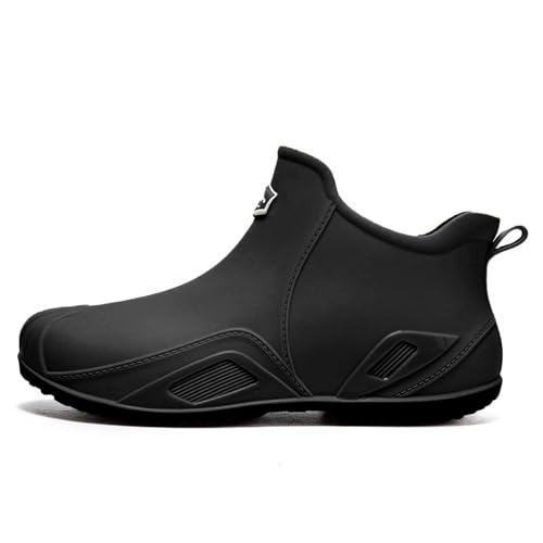 Bottes en caoutchouc courtes pour homme antidérapantes en PVC hauteur cheville