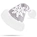 QTKJ Christmas Hat, Santa Hat, Christmas Gifts for Women and Men, Thickened Soft Velvet Fabric, Xmas Hat Suitable for Christmas Eve New Year Party Decorations(Grey Snowflakes)